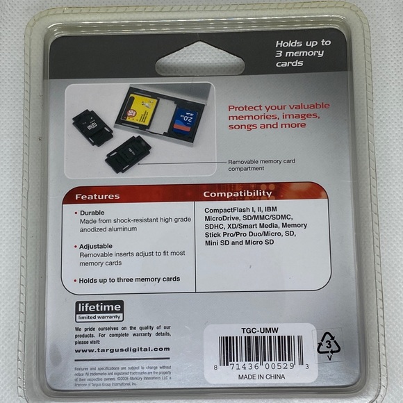 Targus Aluminum Memory Card Storage Case NWT - Picture 2 of 2